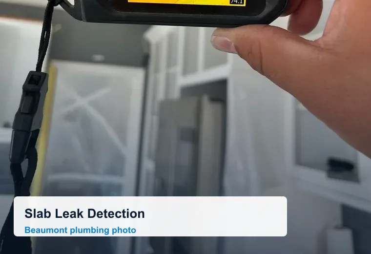 Thermal imaging slab leak detection equipment in Beaumont