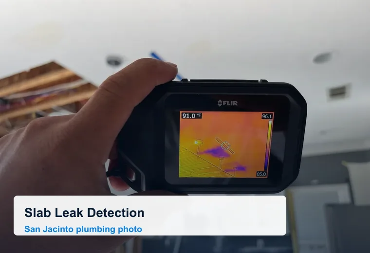 Thermal imaging slab leak detection equipment in San Jacinto