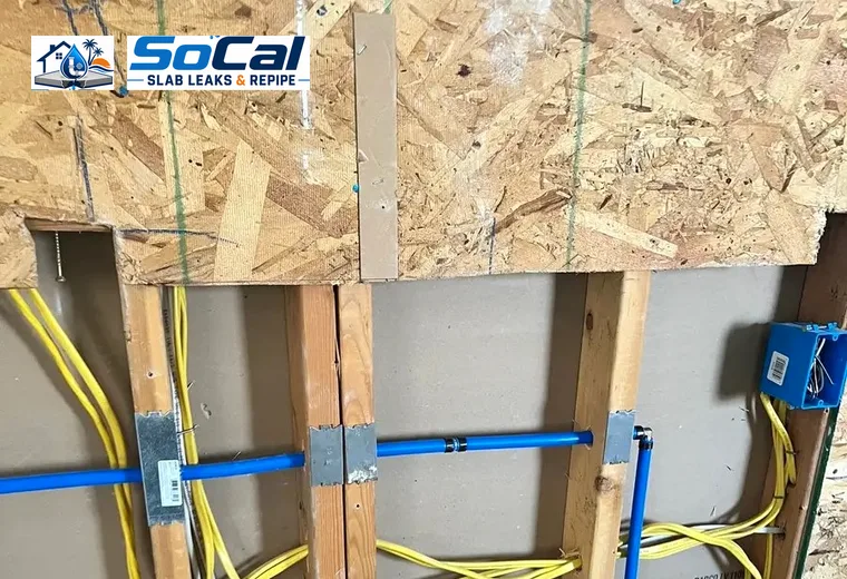 Repiping and water line rerouting wall access