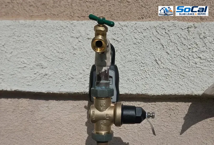 Hose Bib Replacement photo for San Jacinto homeowners showing small plumbing repair documentation