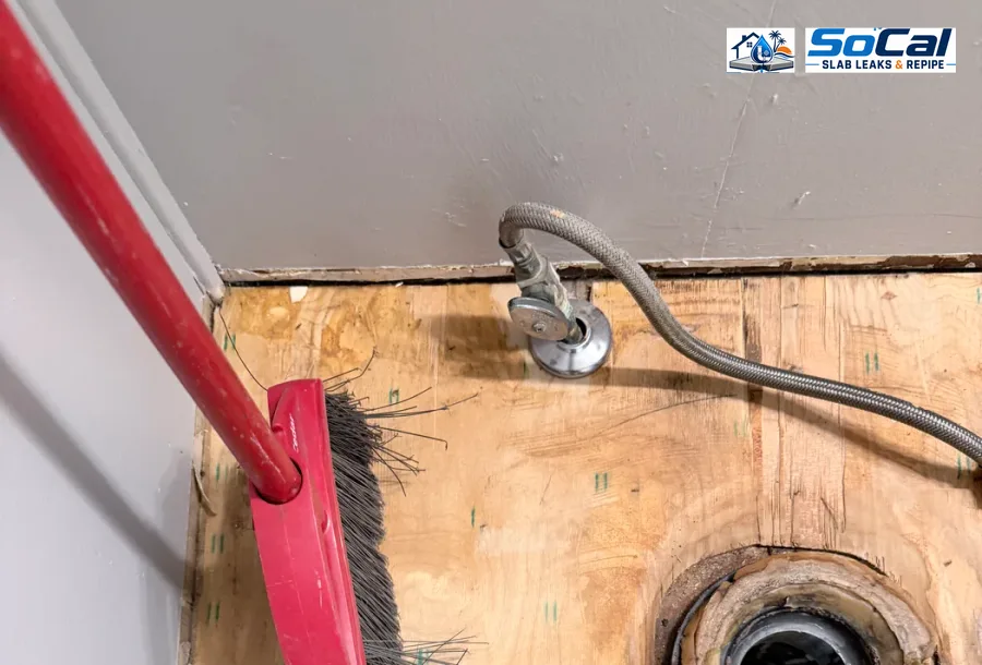 Toilet Leak Repair photo for San Jacinto homeowners showing small plumbing repair documentation