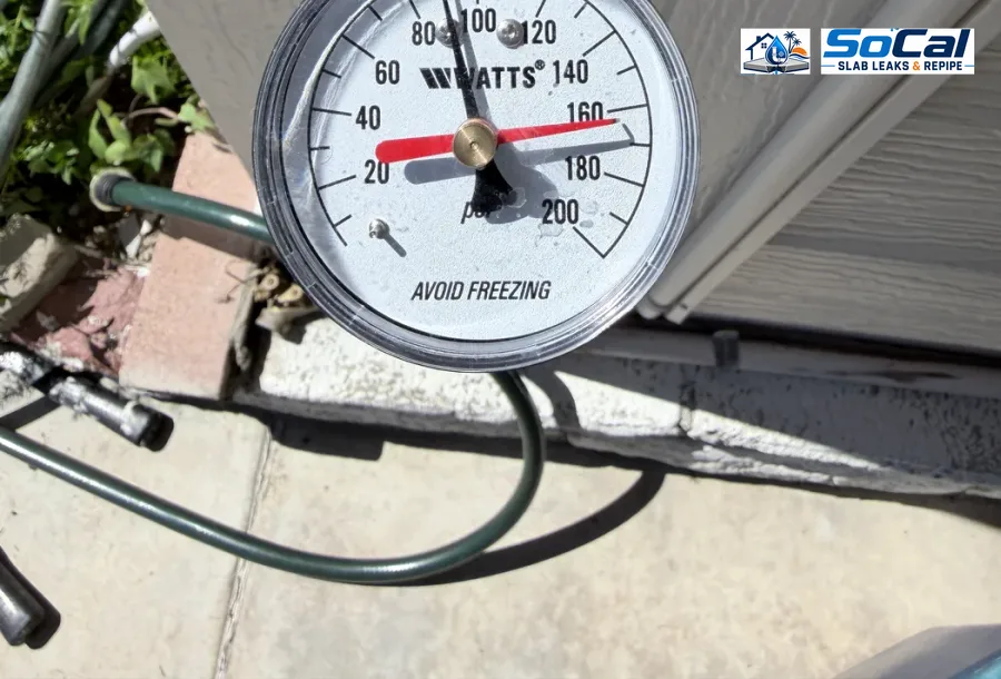 Pressure Regulator Replacement photo for San Jacinto homeowners showing small plumbing repair documentation