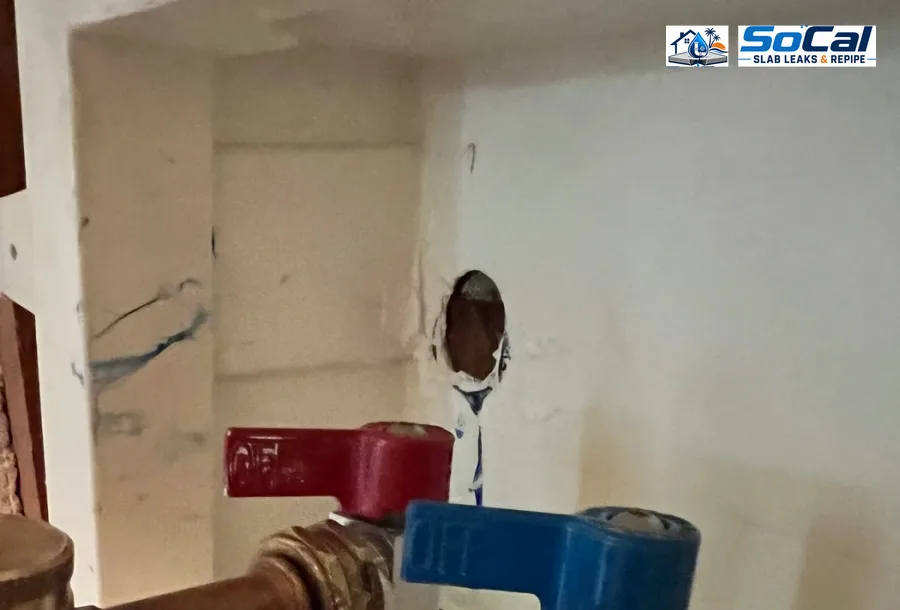 Shutoff valve and appliance supply-line connection for leak repair planning